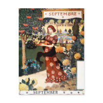 Postcard: Month of September - Septembre by VintageCabaret Postcard: Month of September - Septembre