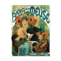 Postcard: Mucha - Bieres de la Meuse