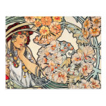 Postcard: Mucha - Language of Flowers