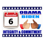 Postcard: Obama/Biden - Calendar -Integrity