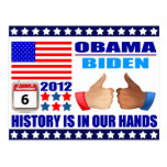 Postcard: Obama/Biden - Flag -In Our Hands