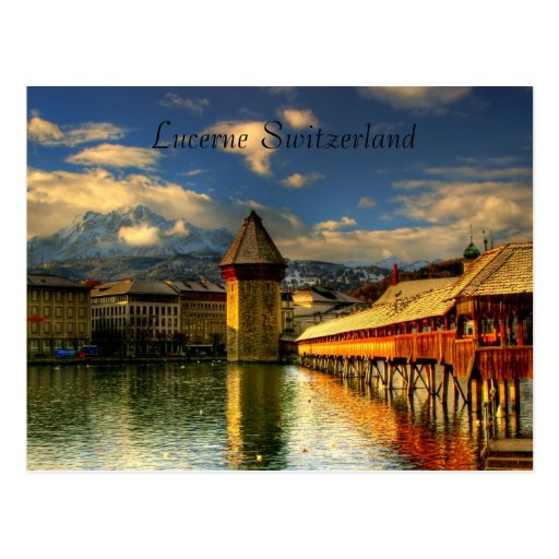 Postcard of Lucerne Switzerland Chapel Bridge