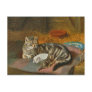 Postcard of Mama Cat & Pup: "The Unexpected Guest"