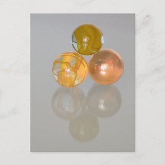 Postcard - orange marbles postcard