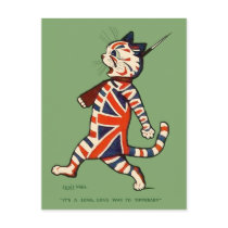 Postcard: Patriotic Cat