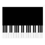 Postcard - Piano Keyboard black white