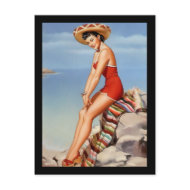 Postcard Pin up Girls Art Vintage Retro Print