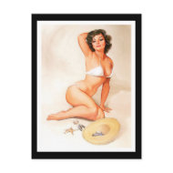 Postcard Pin up Girls Art Vintage Retro Print