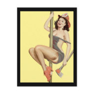 Postcard Pin up Girls Art Vintage Retro Print