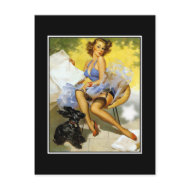 Postcard Pin up Girls Art Vintage Retro Print