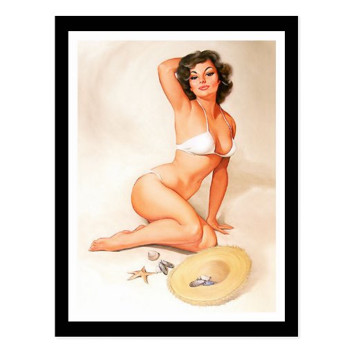 Postcard Pin up Girls Art Vintage Retro Print