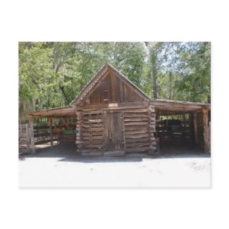 Postcard - Pioneer Corn Crib postcard