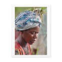 Postcard, Portrait of a Young Woman Picking Rice.