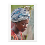 Postcard, Portrait of a Young Woman Picking Rice.