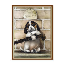 Postcard: "Puppy, 4 Weeks Old" by VintagePets Postcard: "Puppy, 4 Weeks Old"