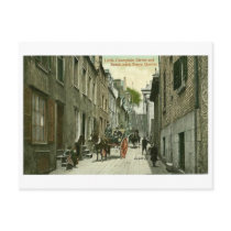 Postcard, Quebec City, Little Champlain Street
