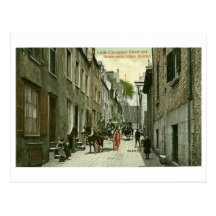 Postcard, Quebec City, Little Champlain Street