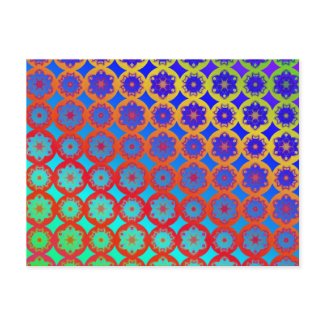 Postcard - Rainbow Mandala Fractal Pattern postcard