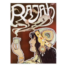 Postcard:  "Rajah Coffee" by Privat Livemont