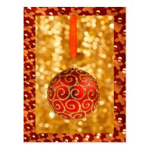 Postcard-Red Holiday Ornament