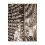 Postcard Reflection Vietnam Veterans Memorial Wall