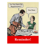 Postcard Retro Couple Appointment Reminder