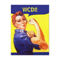 Postcard Rosie The Riveter Text Msg WE CAN DO IT!