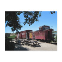 Postcard: Santa Fe Train Cars at Pomar Junction