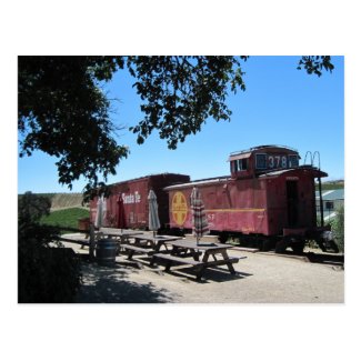 Postcard: Santa Fe Train Cars at Pomar Junction Postcard