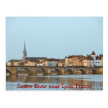 POSTCARD - Saone River near Lyon France postcards