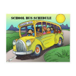POSTCARD SCHOOL BUS ROUTE SCHEDULE PARENT REMINDER