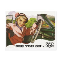 Postcard See You On Route 66 - Retro Road Trip PC