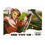 Postcard See You On Route 66 - Retro Road Trip PC
