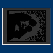 Postcard - Silhoulette Mother & Child postcards