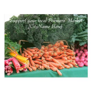 Postcard - Support Farmers Market - Carrots