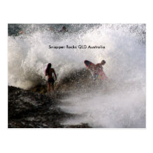 Postcard Surfer Girl Snapper Rocks QLD Australia