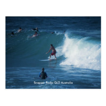 Postcard Surfers Snapper Rocks QLD Australia