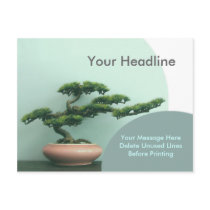 Postcard Template-Bonsai Circles by gbdesignworks Postcard Template-Bonsai Circles