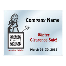 Postcard Template Shop Girl