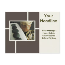 Postcard Template-Stones & Candle by gbdesignworks Postcard Template-Stones & Candle