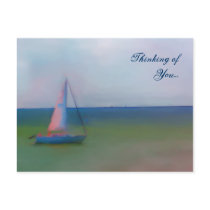 Postcard - Thinking of You (Sailing Boat Painting)