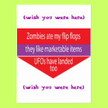 Postcard Vertical with Humorous Text Design postcards