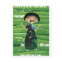 Postcard Very vegetarian girl
