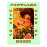 POSTCARD VINTAGE AD PORTLAND OREGON CITY OF ROSES