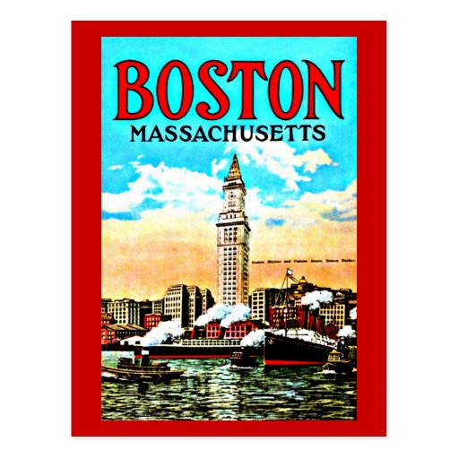 PostcardVintage Boston Artwork34 Zazzle