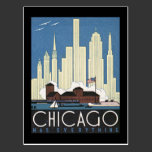 Postcard-Vintage Chicago Travel Art-8 postcards