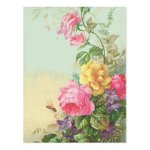 Postcard Vintage Floral Zazzle