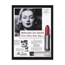 Postcard-Vintage Lipstick Advertisement