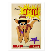 Postcard-Vintage Miami