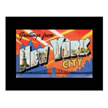 Postcard Vintage New York City Poster
